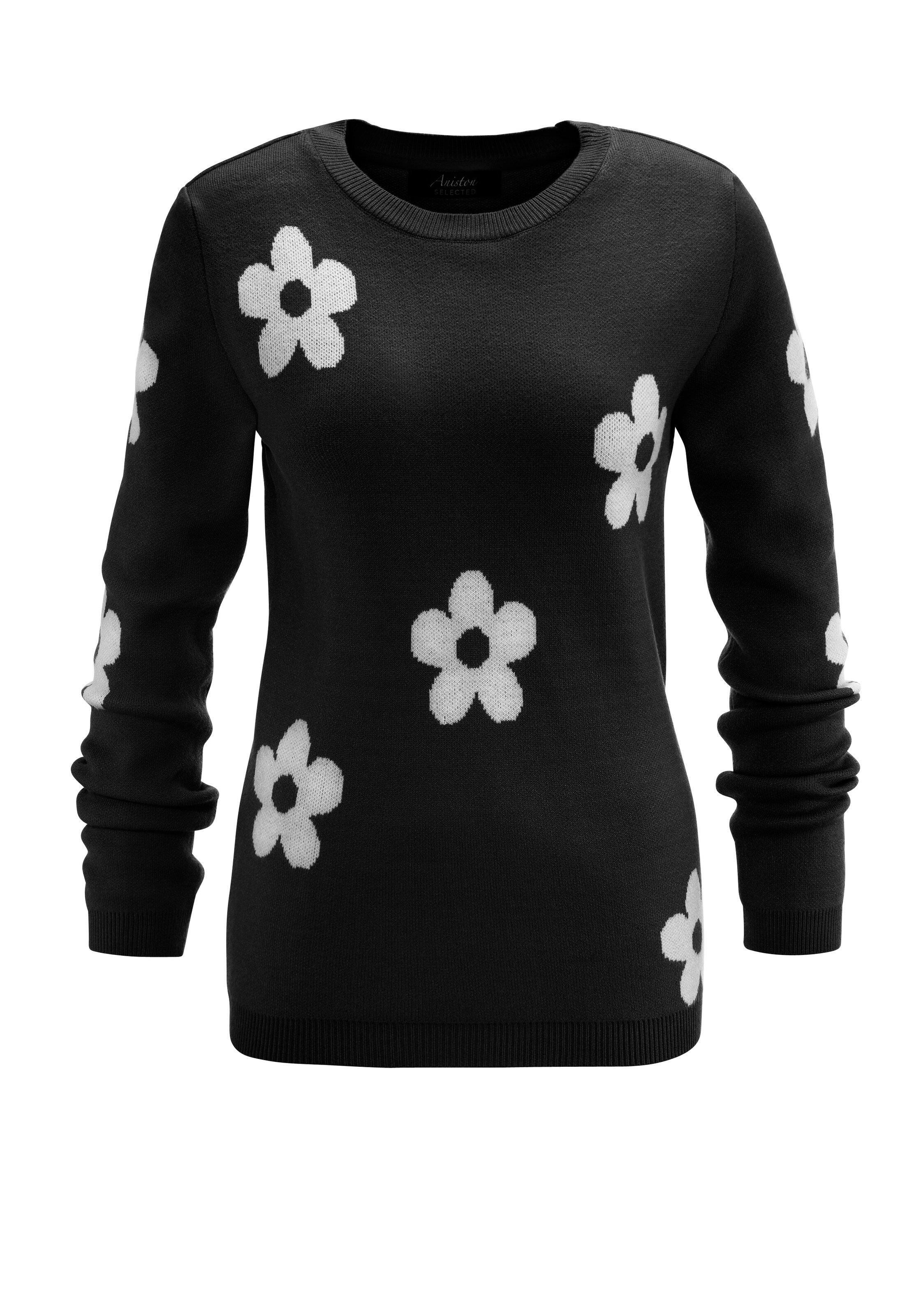 Aniston SELECTED Pullover in Schwarz: Vorderseite