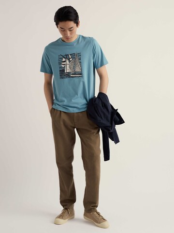 T-Shirt 'Midwatch' Seasalt Cornwall en bleu