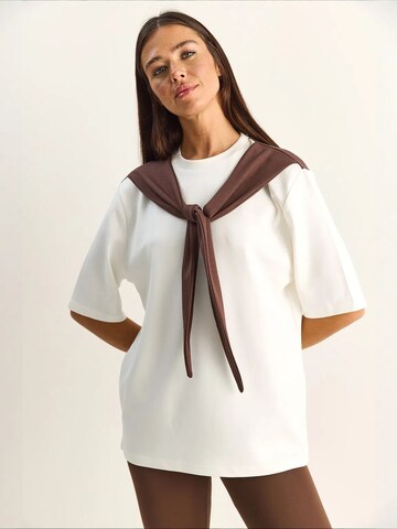 T-shirt 'T-Shirts' Bianco Lucci en marron