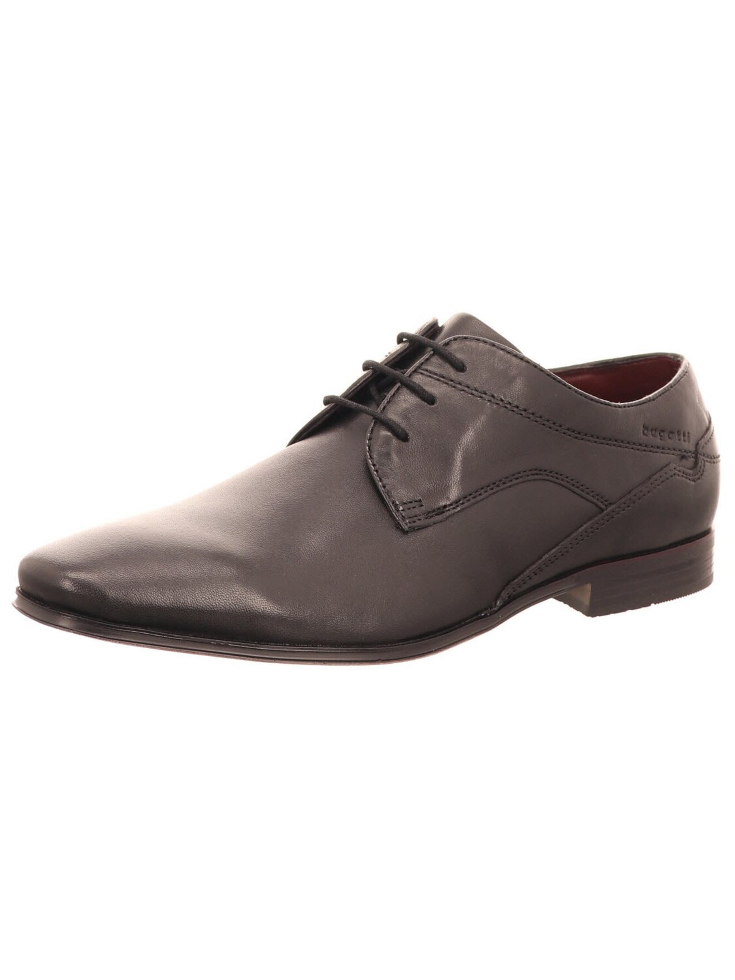 bugatti - Zapatos con cordón 'Schnürschuh Herren 311420174000-1000 Echtleder in schwarz' en negro: frente