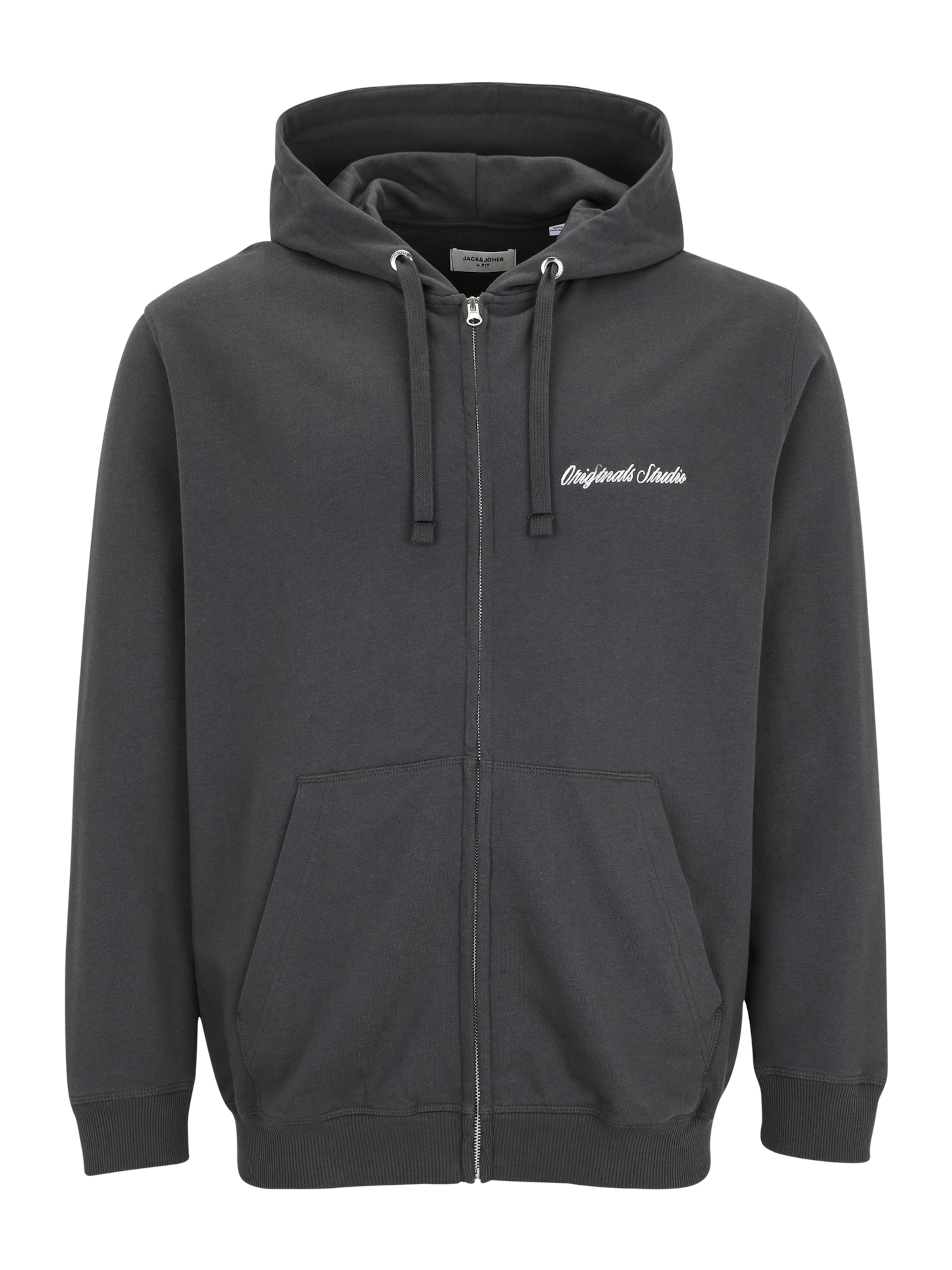 Jack & Jones Plus - Casaco em moletão 'JORNORREBRO' em cinzento: frente