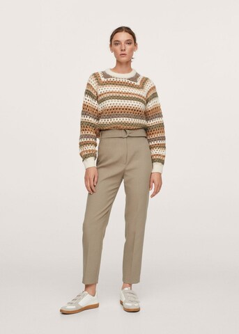 MANGO Loosefit Hose in Beige: predná strana