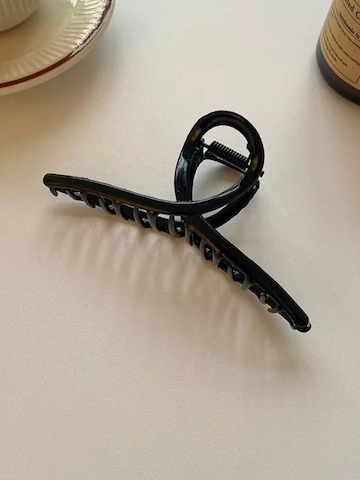 Ornamento per i capelli 'Iva Metal Hair Claw - Black' di soho Hair accesoires in nero: frontale