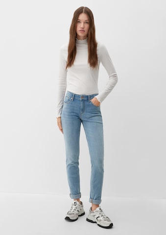 QS Slimfit Jeans i blå