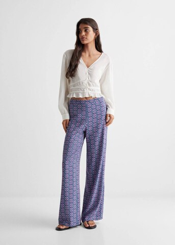 MANGO TEEN Wide leg Pants 'Fancyp' in Blue