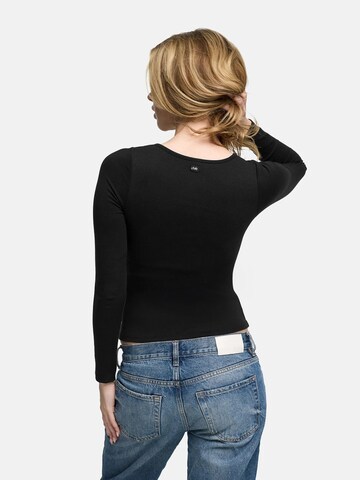 cfab (formerly creamy fabrics) Top 'Cotton Long Sleeve mit integriertem Wireless Bra' in Schwarz