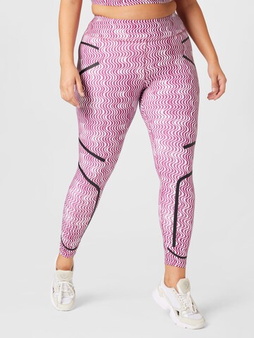 ADIDAS BY STELLA MCCARTNEY Skinny Športové nohavice 'Truepurpose Printed' - ružová: predná strana