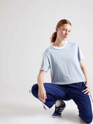 ADIDAS SPORTSWEAR T-Shirt 'Essentials 3-Stripes' in Blau