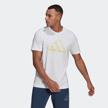 T-Shirt fonctionnel ADIDAS PERFORMANCE en blanc : devant