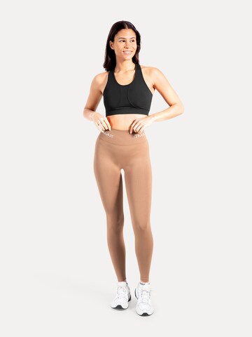 Smilodox Skinny Scrunch Leggings Azura Highwaist in Beige