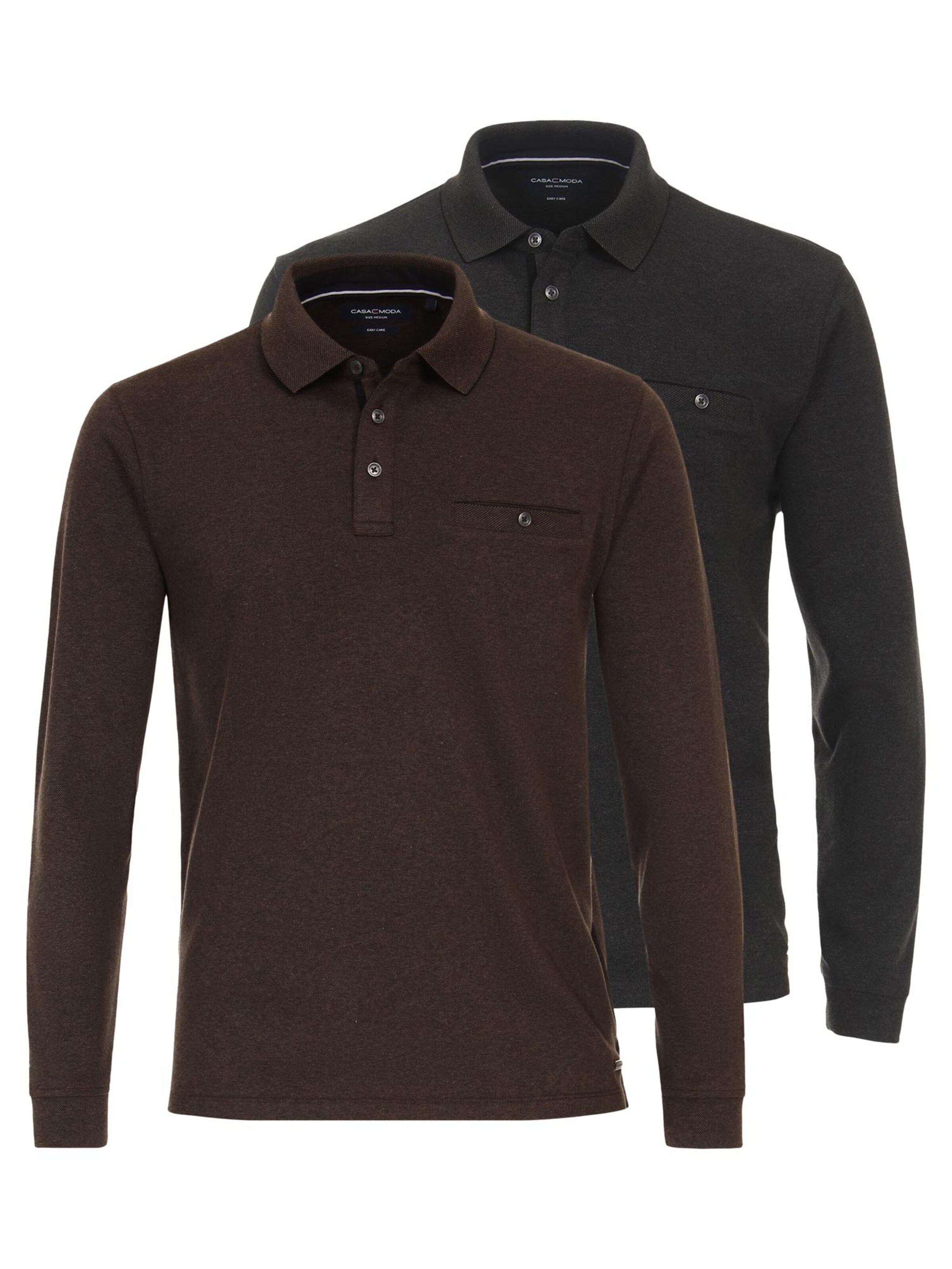 CASAMODA Shirt 'Basic' in Brown: front