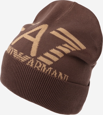 EA7 Emporio Armani Шапка в Коричневый: спереди
