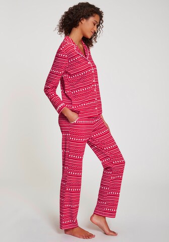 LASCANA Pajama 'XMas Dog Classic' in Red