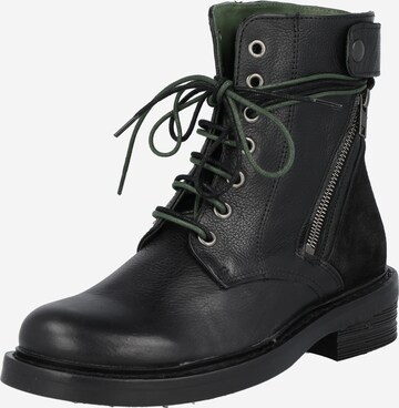 FELMINI - Botines con cordones 'Malta' en negro: frente