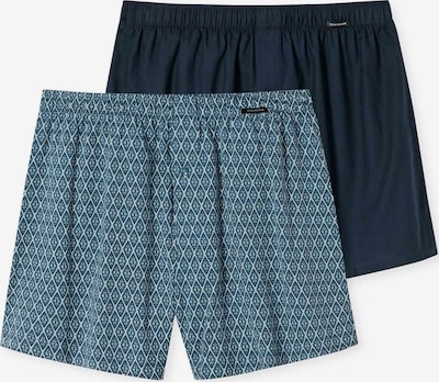 SCHIESSER Boxershorts in dunkelblau / grün / weiß, Produktansicht