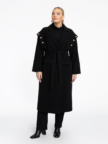 YOEK Between-seasons coat in Black