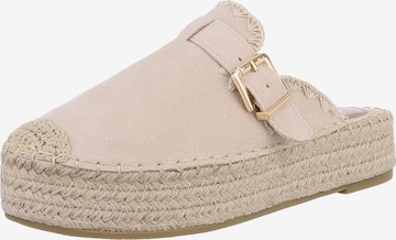 Ital-Design Mules in Beige: front