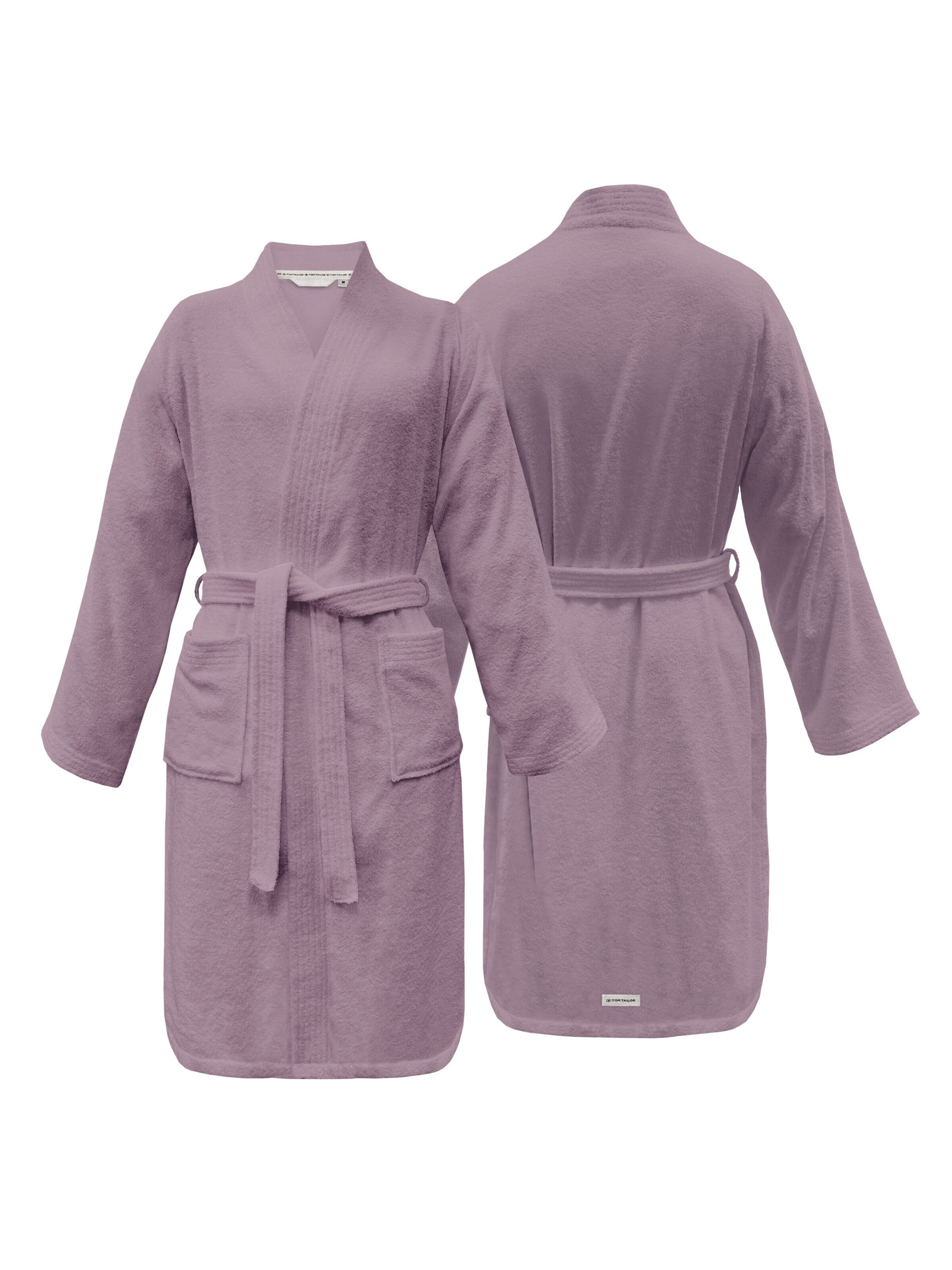 TOM TAILOR Long Bathrobe in Purple