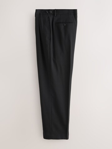 Next Regular Pleat-front trousers in Black