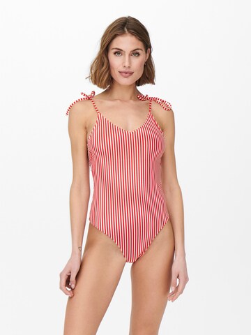 Bustier Maillot de bain 'Kitty' ONLY en rouge : devant