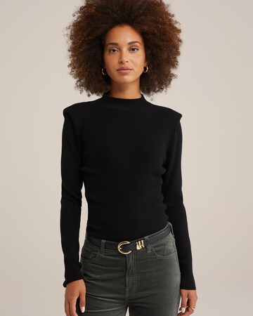 WE Fashion Sweter w kolorze czarny: przód