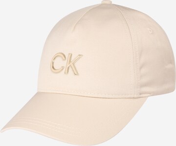 Casquette Calvin Klein en beige : devant