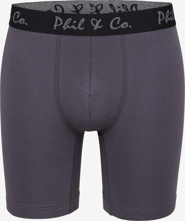 Phil & Co. Berlin Boxer shorts ' Long Boxer ' in Grey