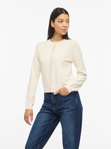 VILA Strickjacke 'VIMalu' in Weiß: Vorderseite