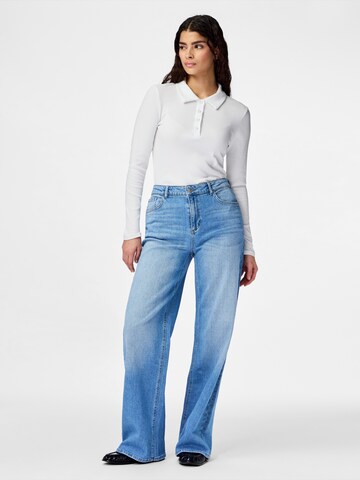 Wide leg Jeans 'PCSilke' de la PIECES pe albastru