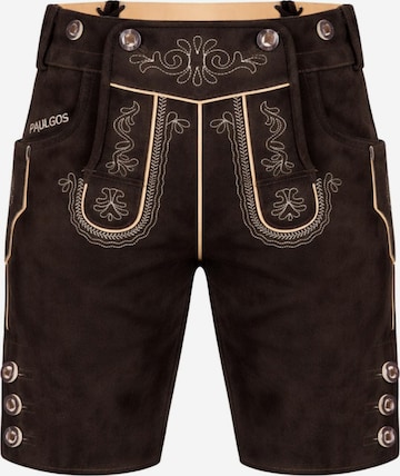 Paulgos Regular Trachtenhose in Braun: Vorderseite