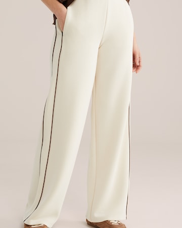 WE Fashion Широкий Штаны в Бежевый