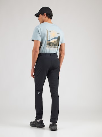 COLUMBIA Slim fit Outdoor trousers 'Triple Canyon II' in Black: back