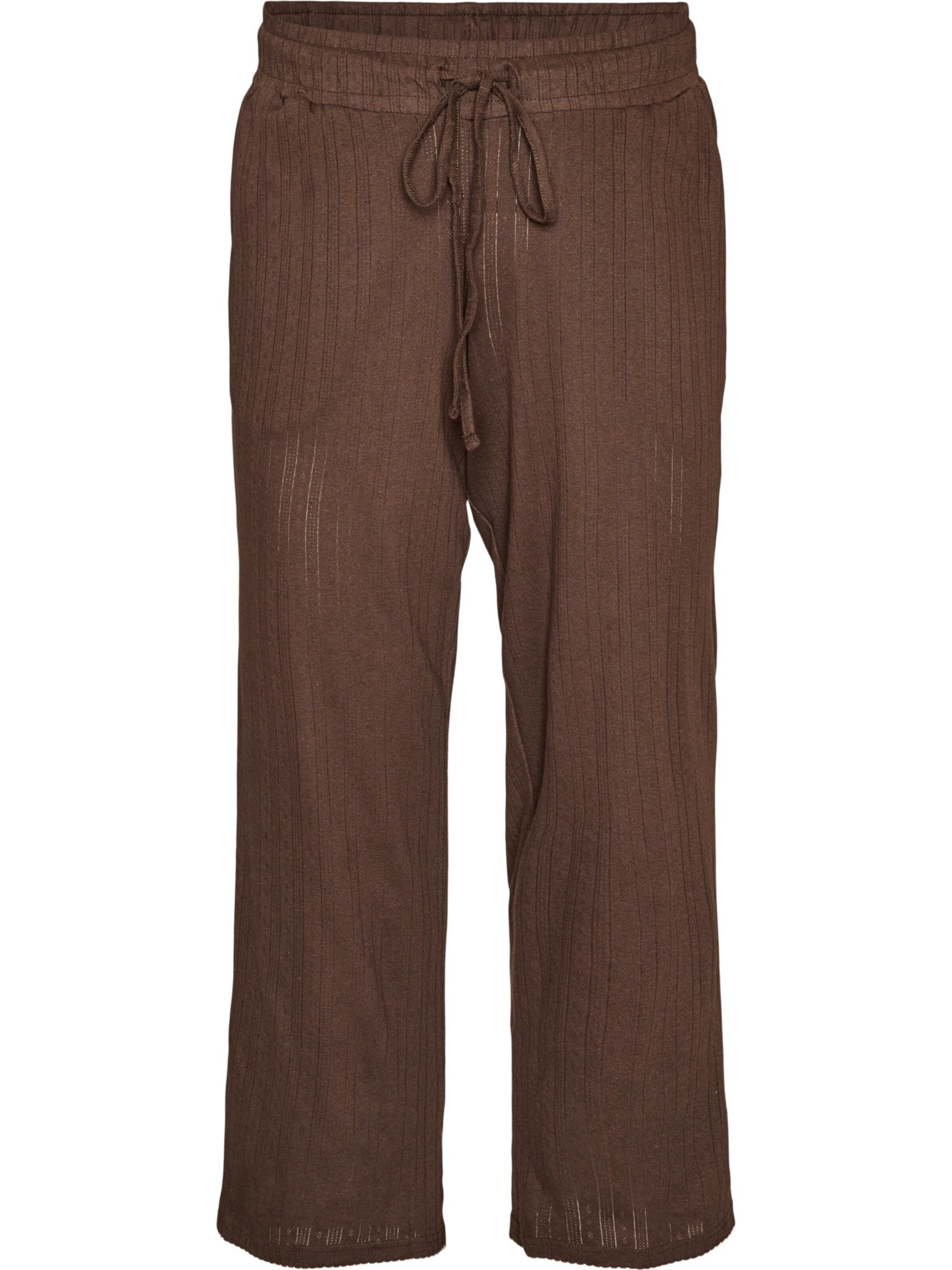 Zizzi Pyjamabroek 'Pointy' in Bruin: voorkant