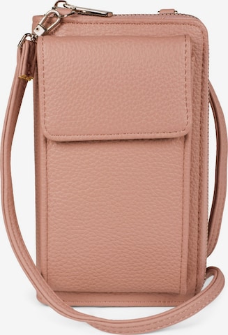styleBREAKER Crossbody bag 'Umhängetasche mit Handyfach und RFID Schutz' in Pink: front