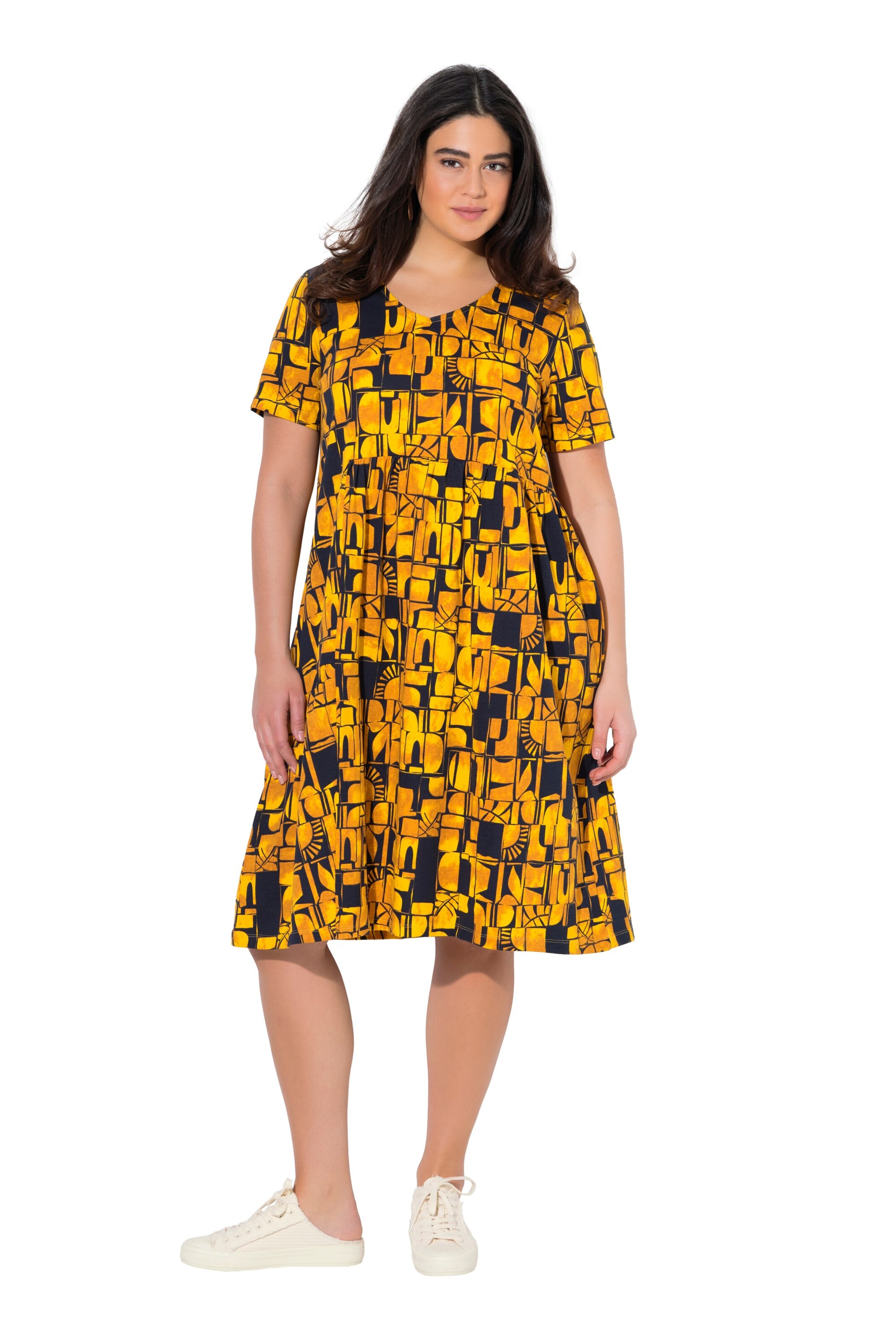 Ulla Popken Kleid in Gelb: Vorderseite