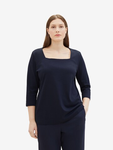 T-shirt Tom Tailor Women + en bleu : devant