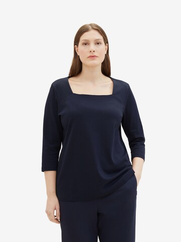 Tom Tailor Women + Shirt in Blue: front
