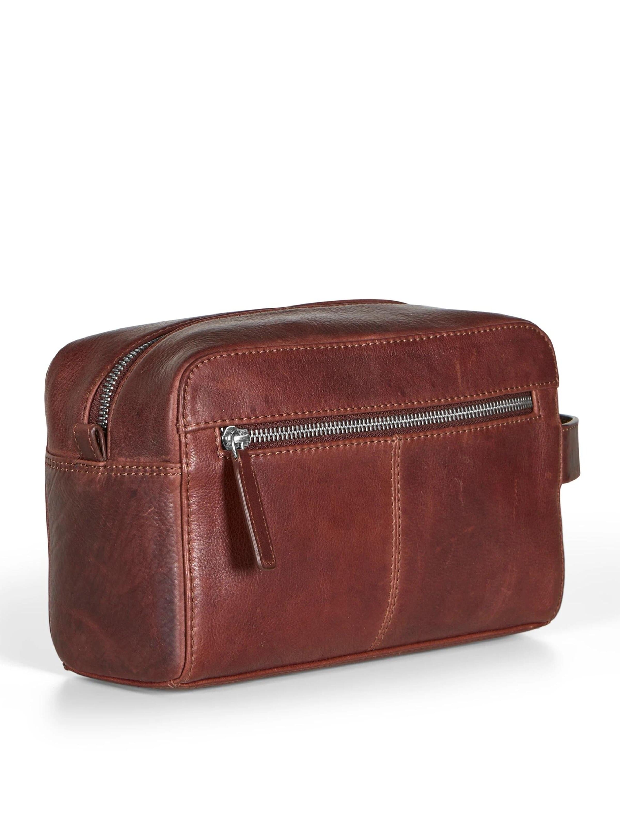 Howard London Toilettaske 'Toiletry Bag Ricky Brown' i brun