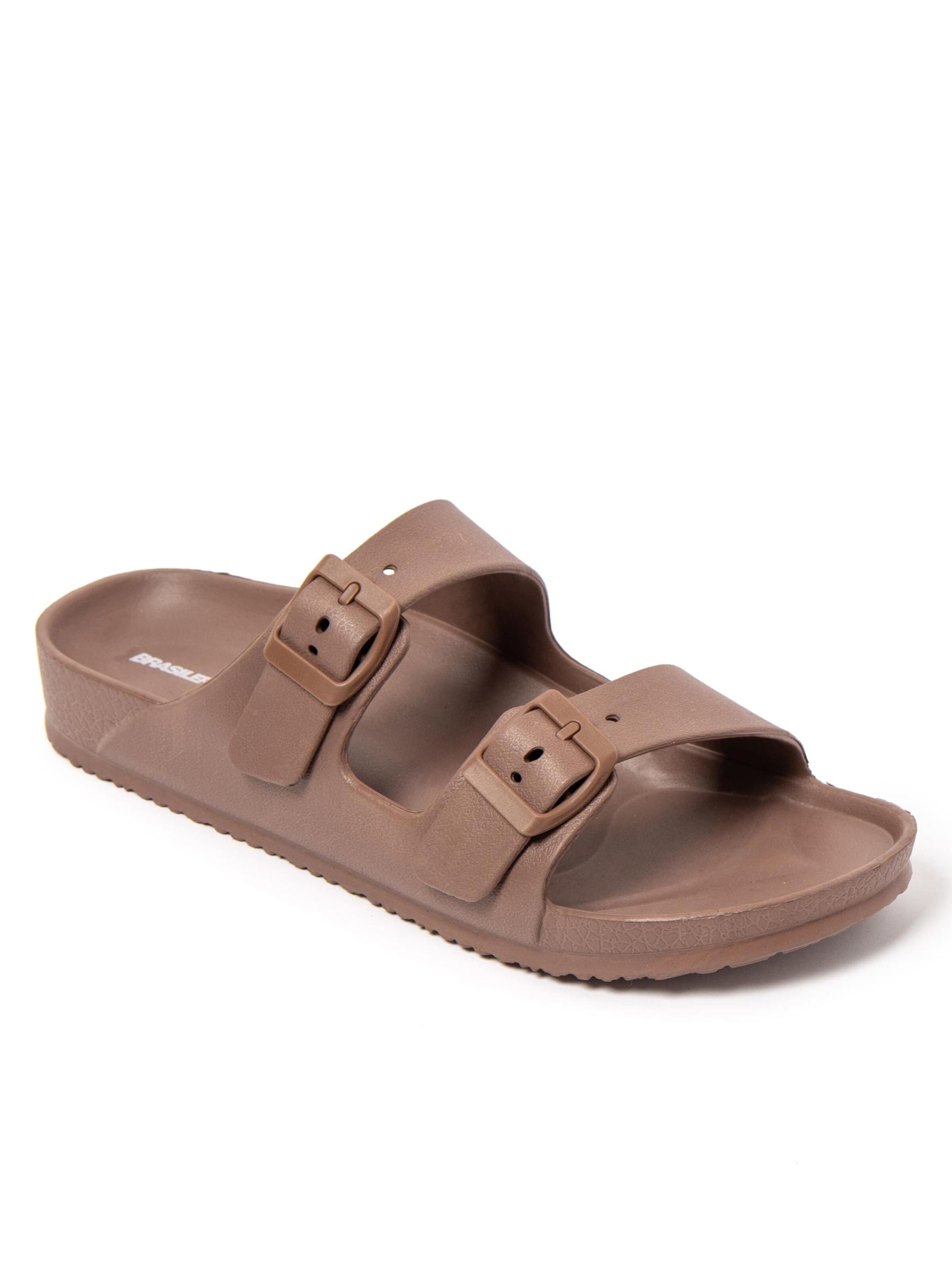 Brasileras Beach & Pool Shoes 'Coastal' in Brown: front