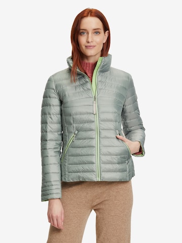 Amber & June Between-Season Jacket in Green: front