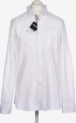 BOSS Black Button Up Shirt in XL in White: front