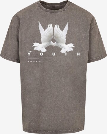 Lost Youth Shirt 'Dove' in Grijs: voorkant