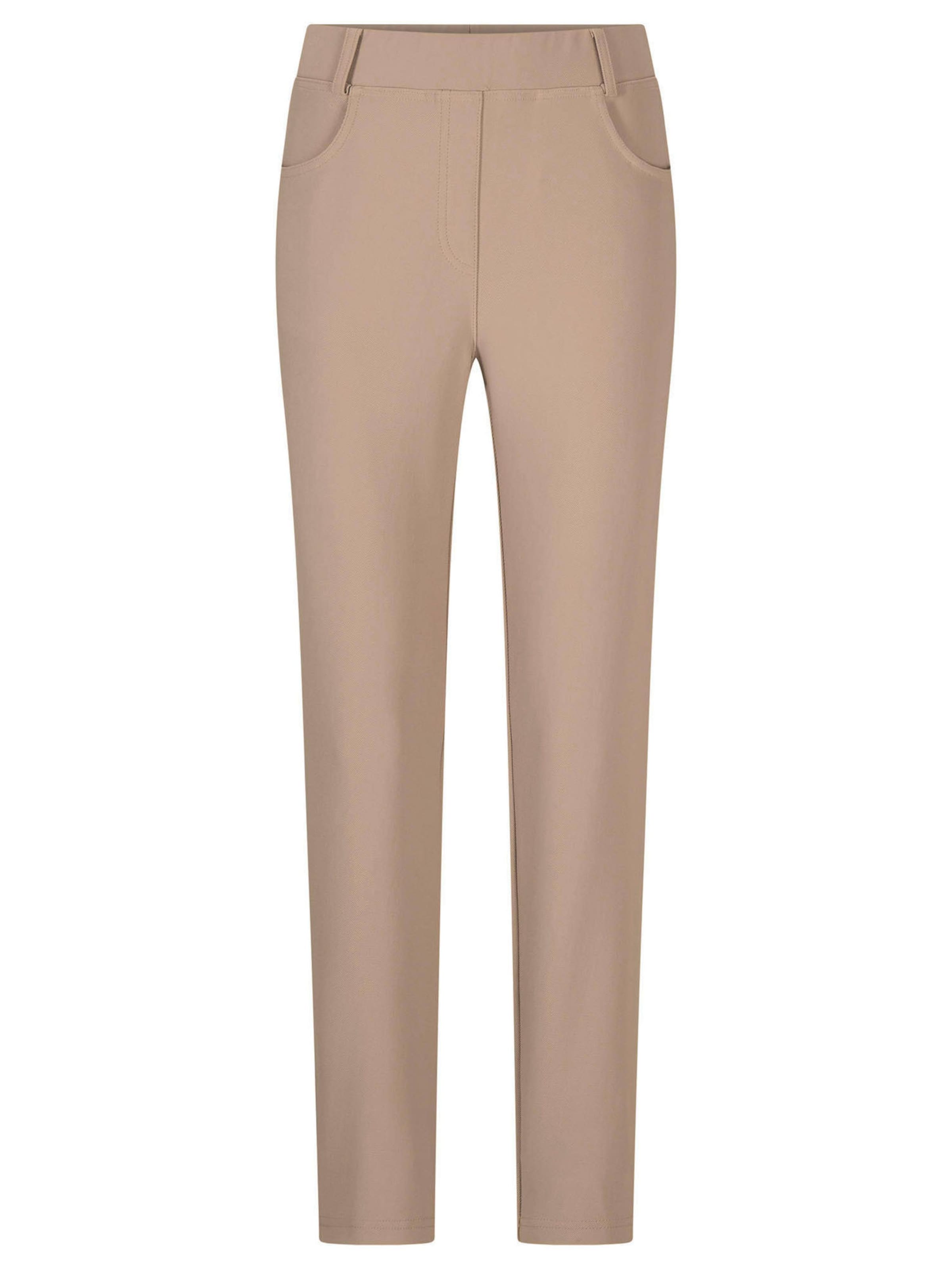 Goldner Regular Broek 'Louisa' in Beige: voorkant