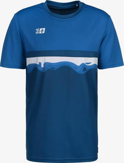 OUTFITTER Sportshirt 'Tahi' in blau / dunkelblau / weiß, Produktansicht