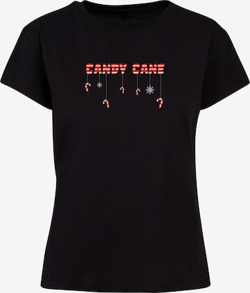 Merchcode Shirt 'Candy Cane' in Black: front