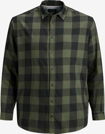 Camicia 'Gingham' di Jack & Jones Plus in verde: frontale