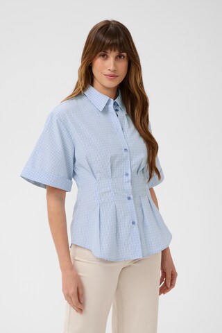 Kaffe - Blusa em azul: frente