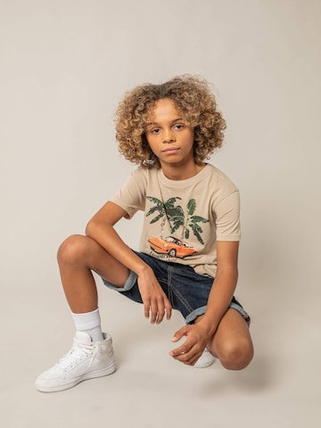 T-Shirt ' KIKONDO ' Deeluxe en beige : devant