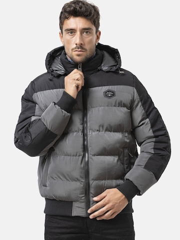 CIPO & BAXX Winterjas 'CM177 ' in Grijs: voorkant