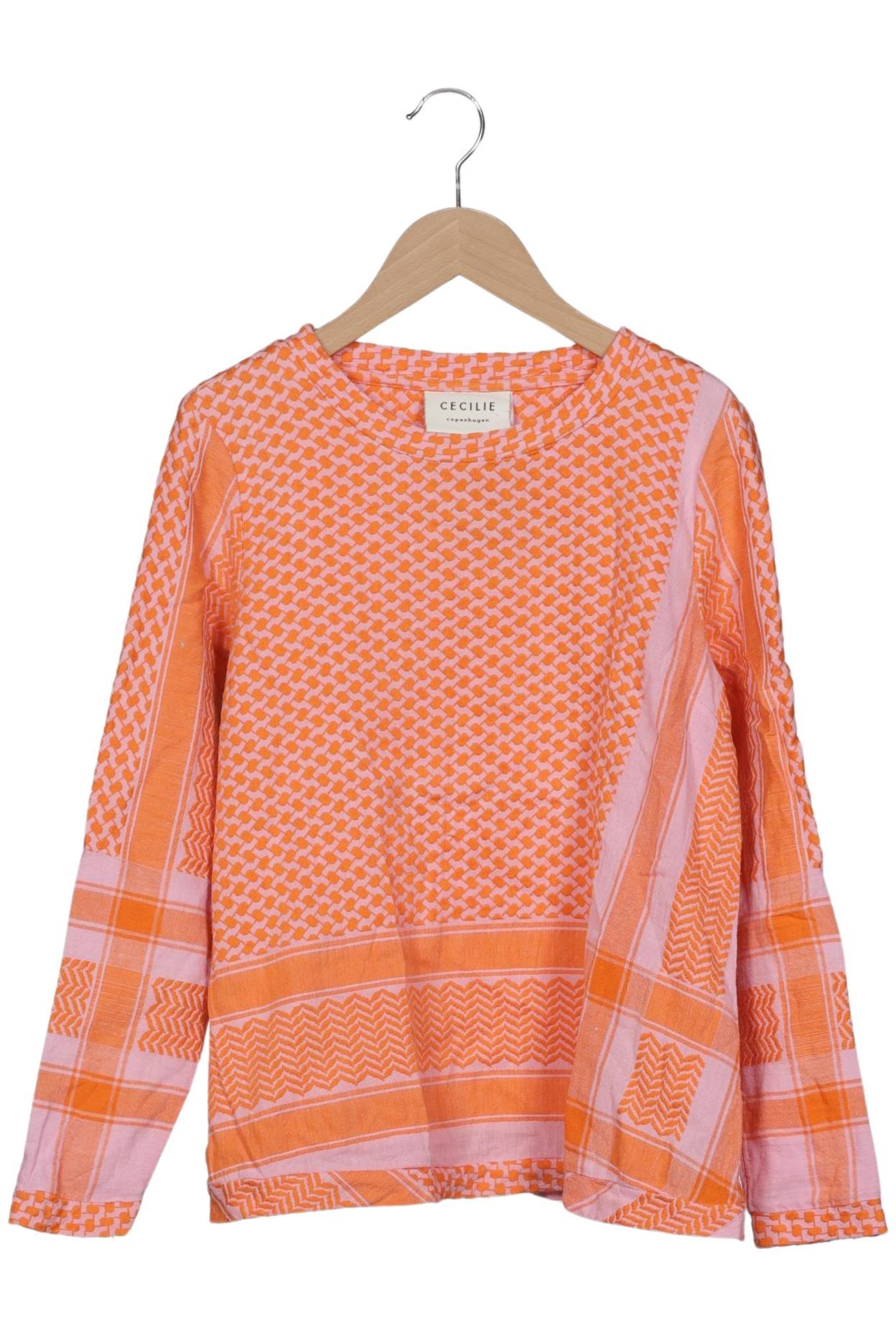 Cecilie Copenhagen Langarmshirt XS in Orange: Vorderseite